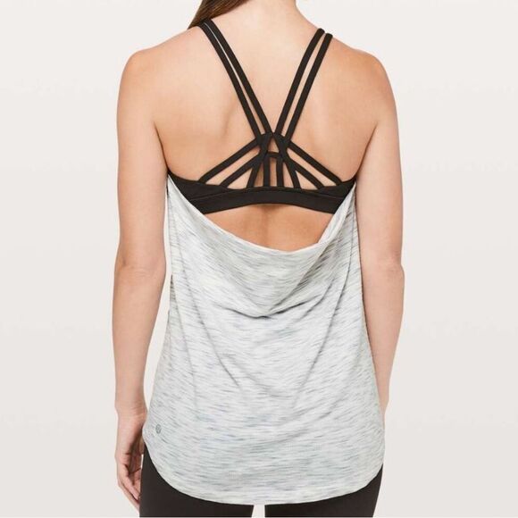 ✨ Lululemon Moment to Movement 2-in-1 Tank Top in Gray and Black - Size 4 - Picture 1 of 11